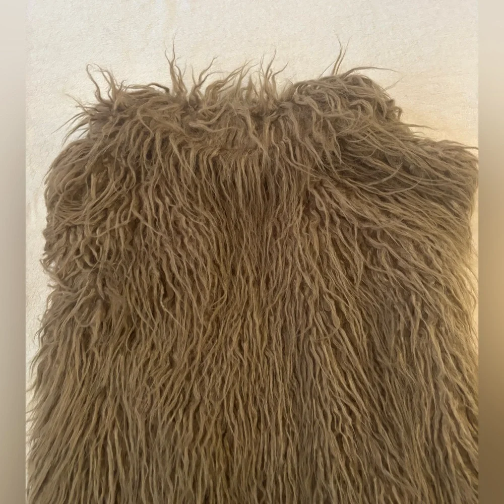 BB Dakota Woman’s Shaggy Faux Fur Vest - Brown Size Small Never Worn - Picture 14 of 14